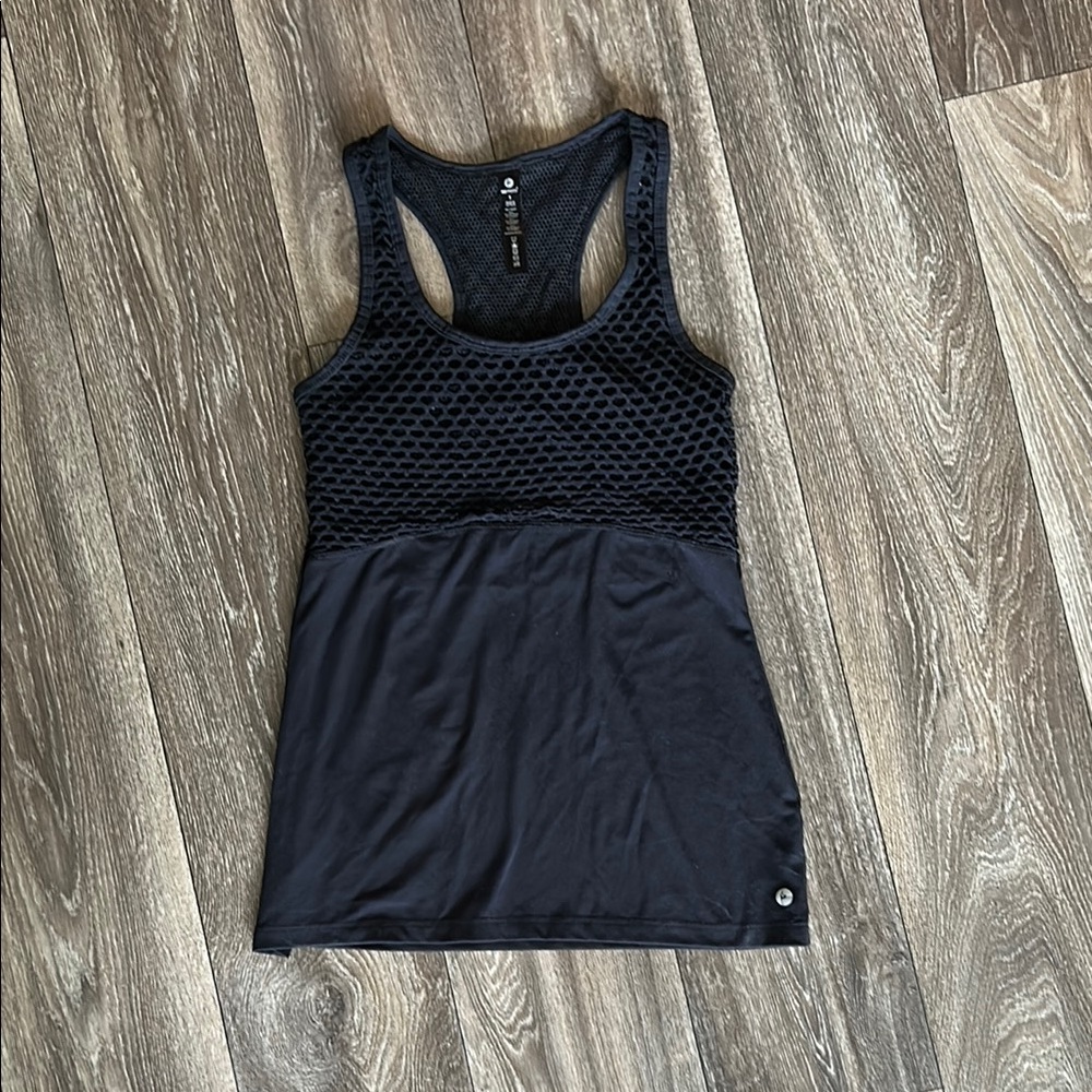 90 Degree By Reflex Black Mesh Small Women’s Tank Top